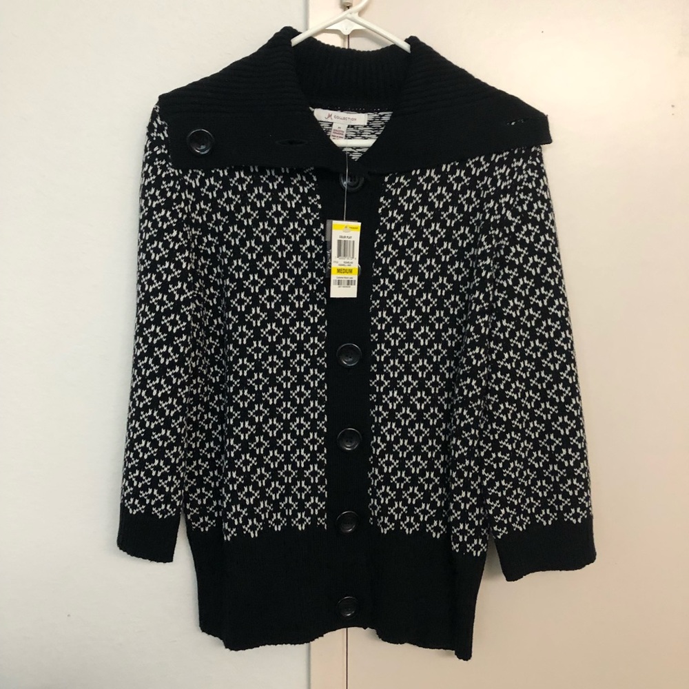 M Collection Wide Crop Patterned Jacket - Medium